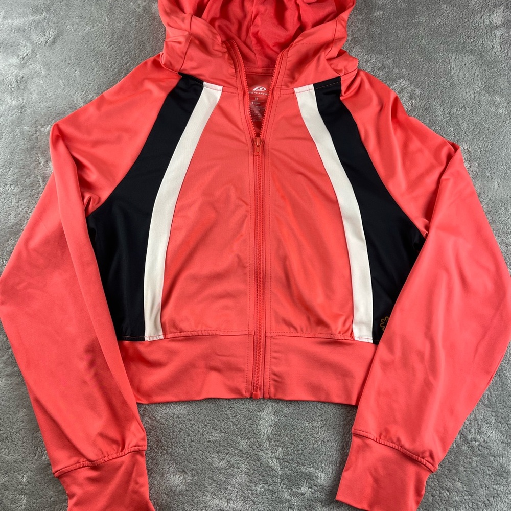 Pro Player Coral and Black Bomber Jacket